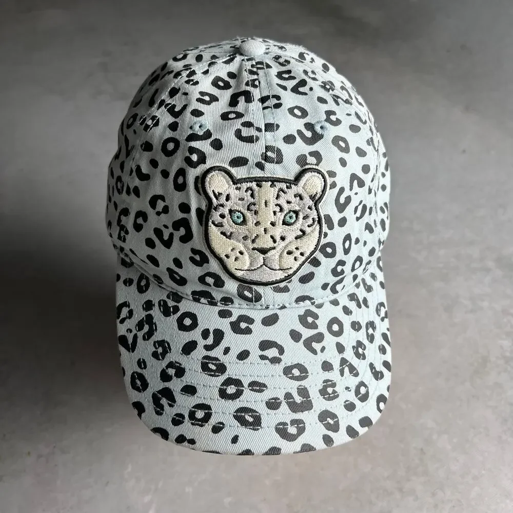 Explore By Lids Light Blue Adjustable Snow Leopard Baseball Cap